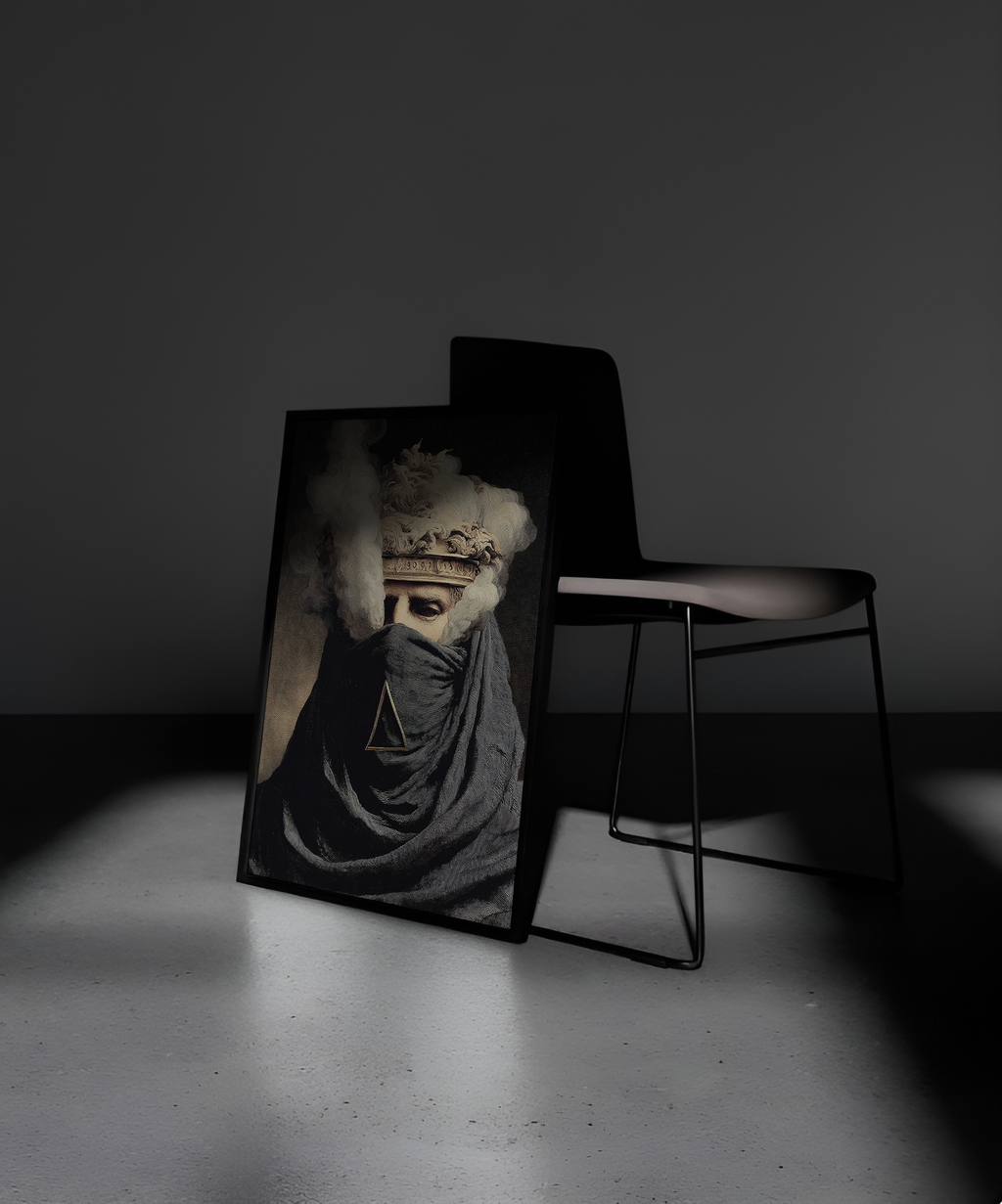 Wooden Framed Print: Veiled Identity
