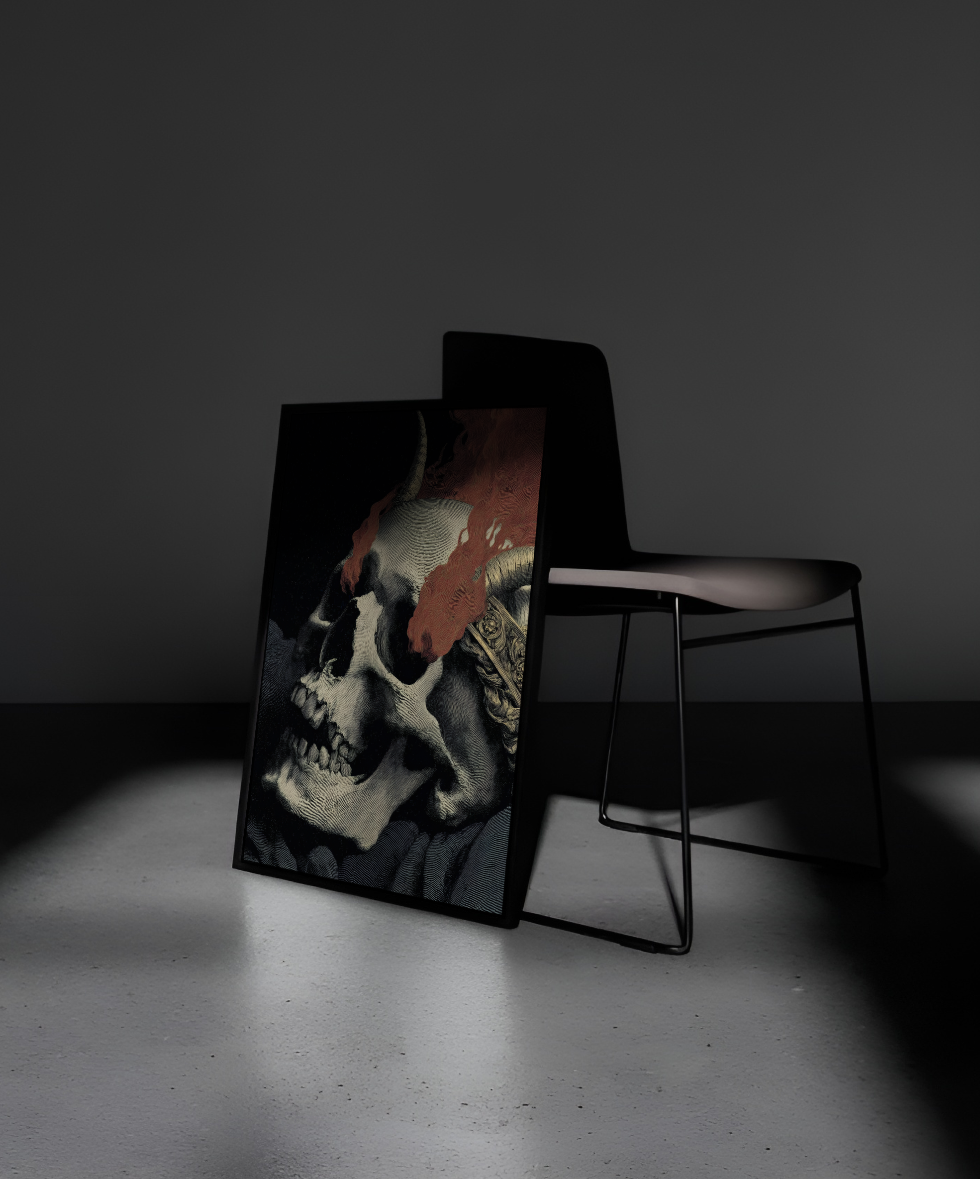 Wooden Framed Print: Mors Ignita
