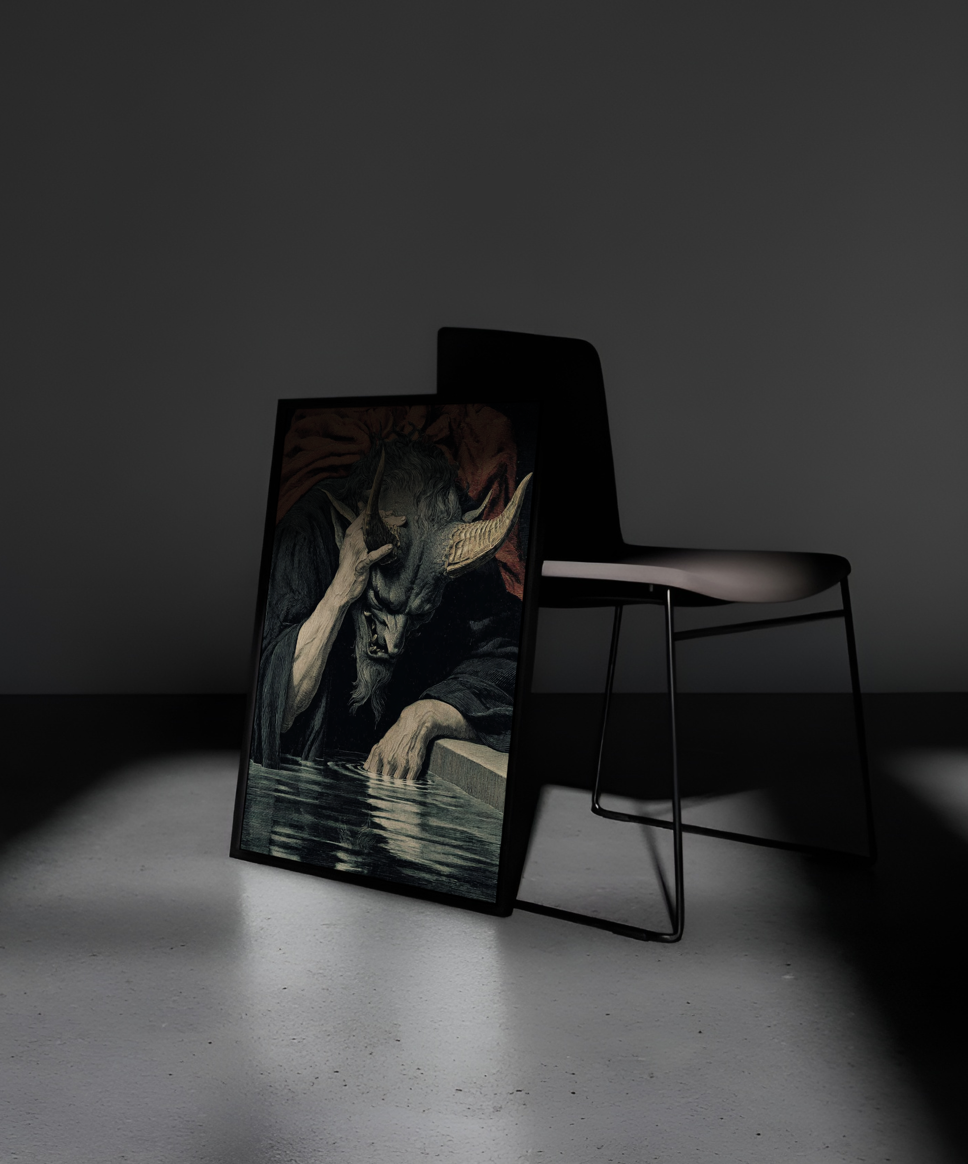 Wooden Framed Print: Meditatio Diaboli