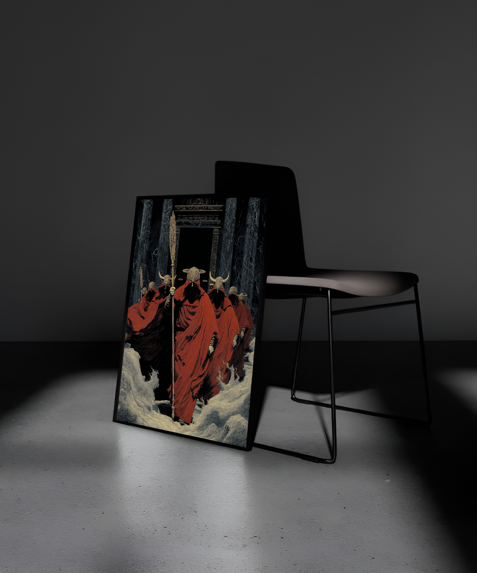 Wooden Framed Print: Custodes Atrorum