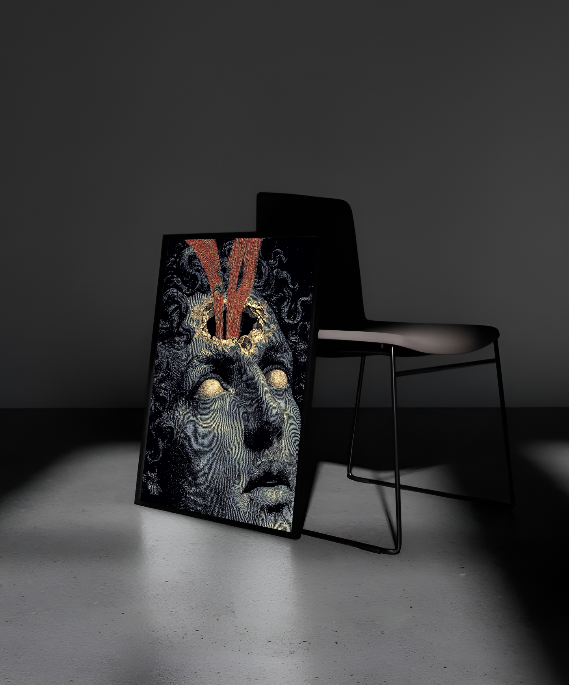 Wooden Framed Print: Tenebrae Aeternae