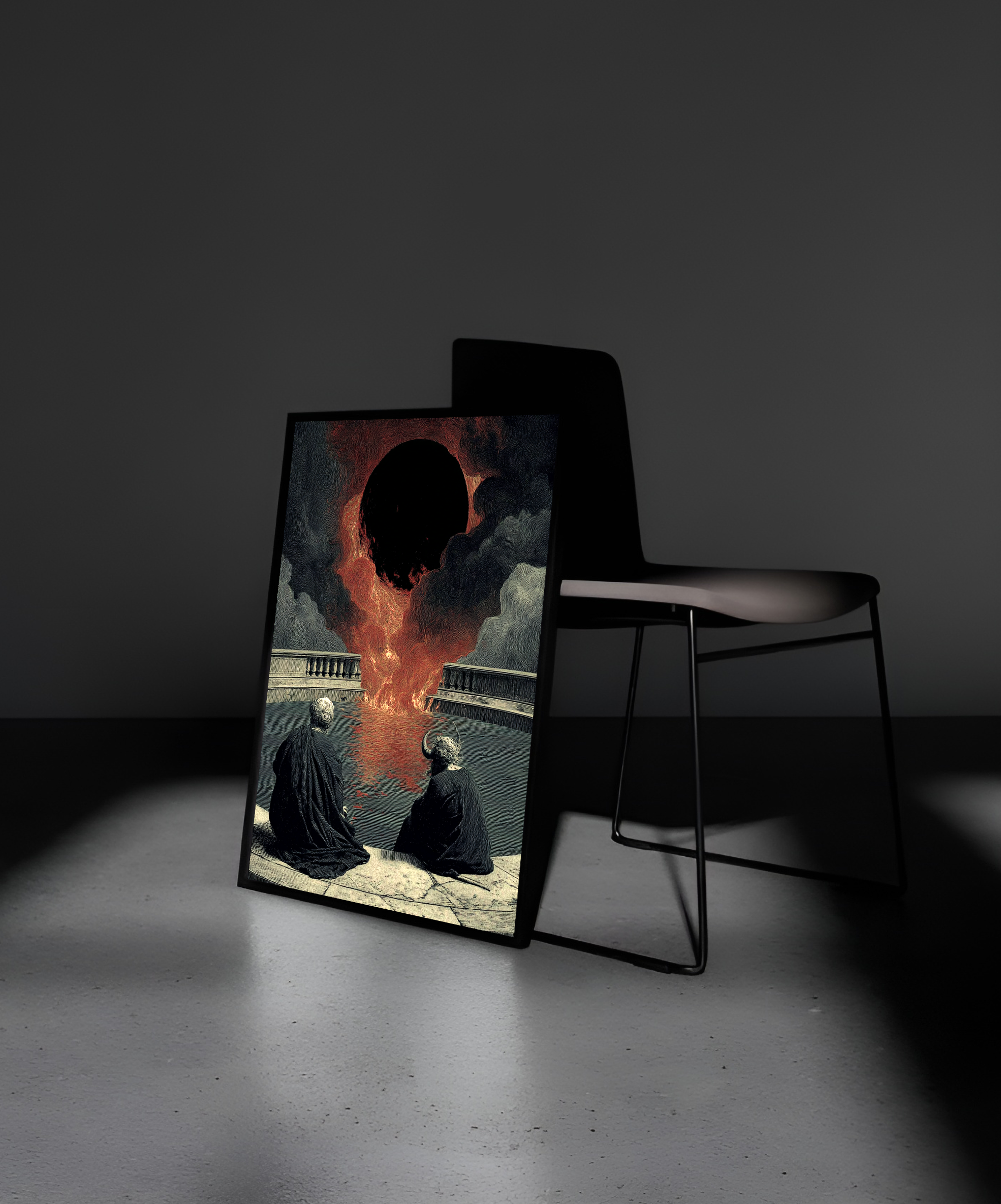 Wooden Framed Print: Obscura Aura