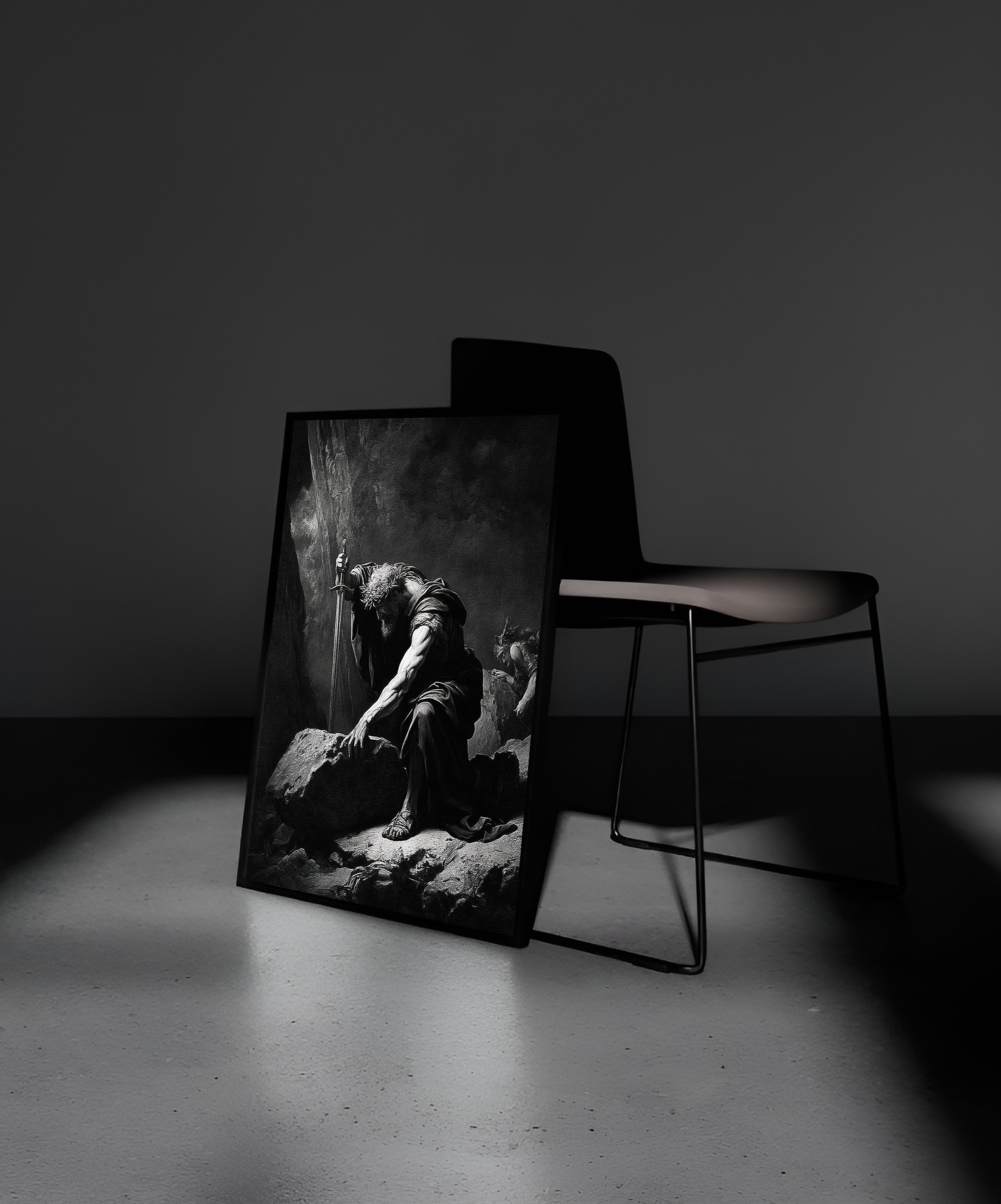 Wooden Framed Print: Lux Nigra