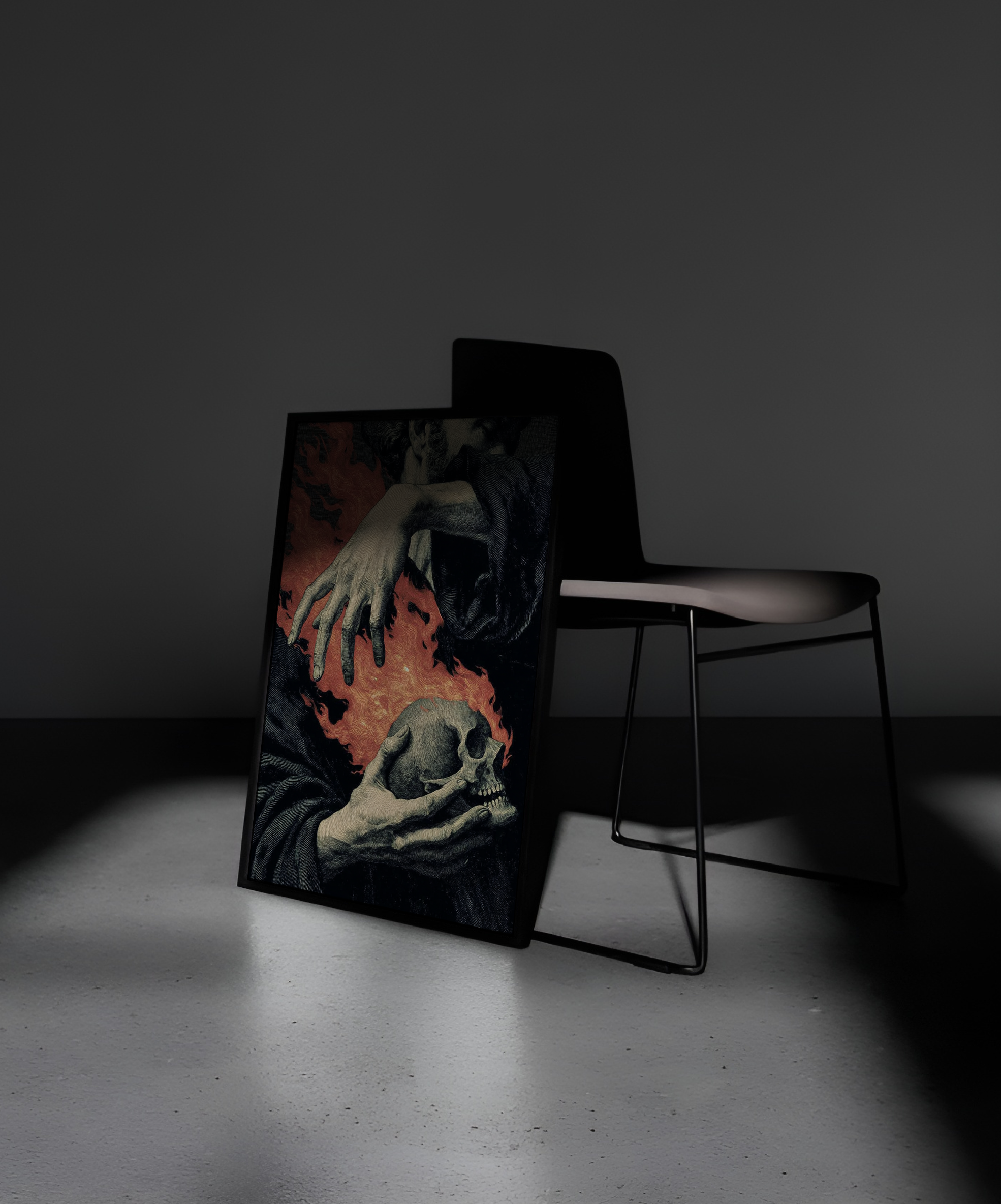 Wooden Framed Print: Magia Nigra