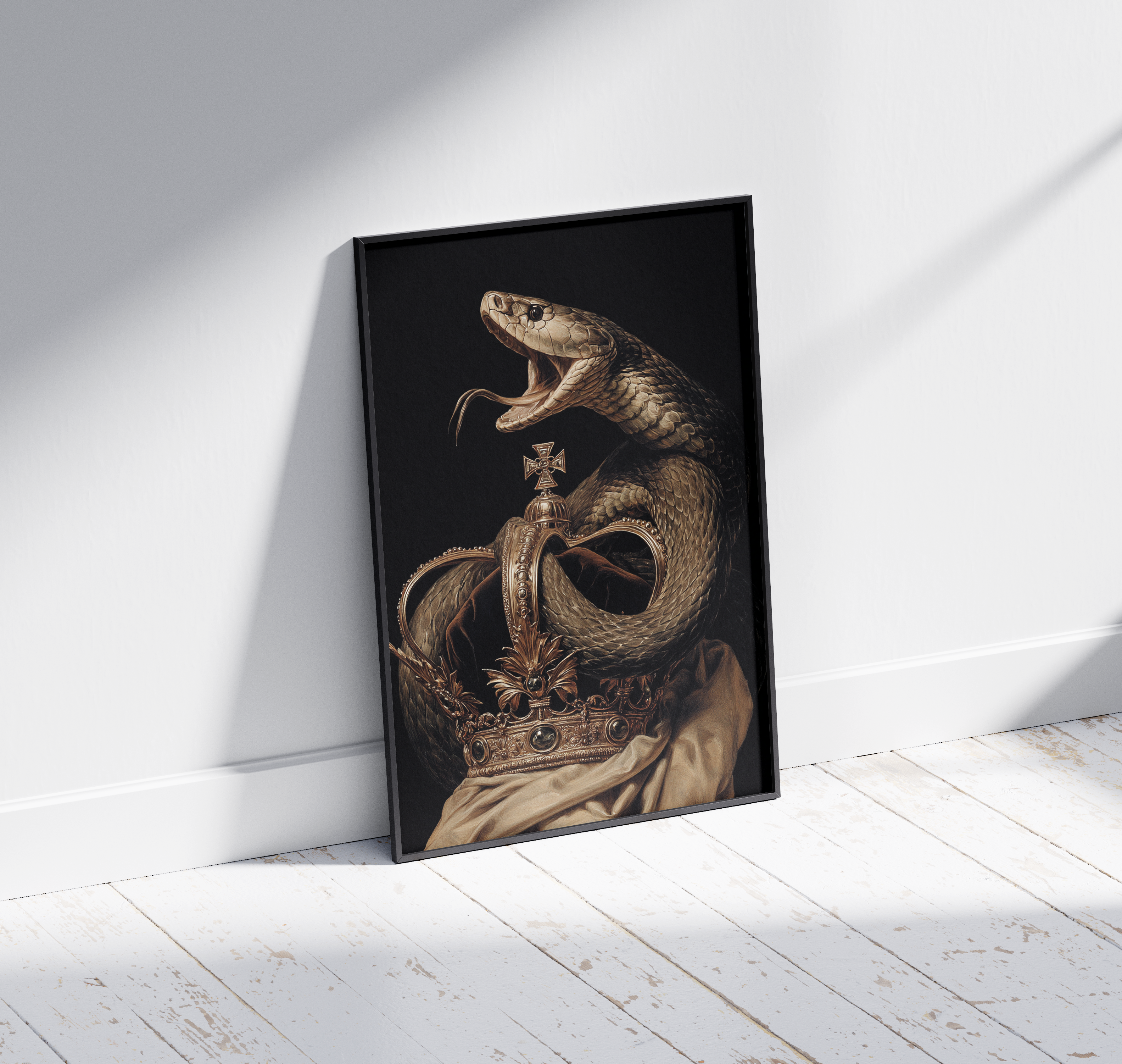 Wooden Framed Print: Serpens Aeternus