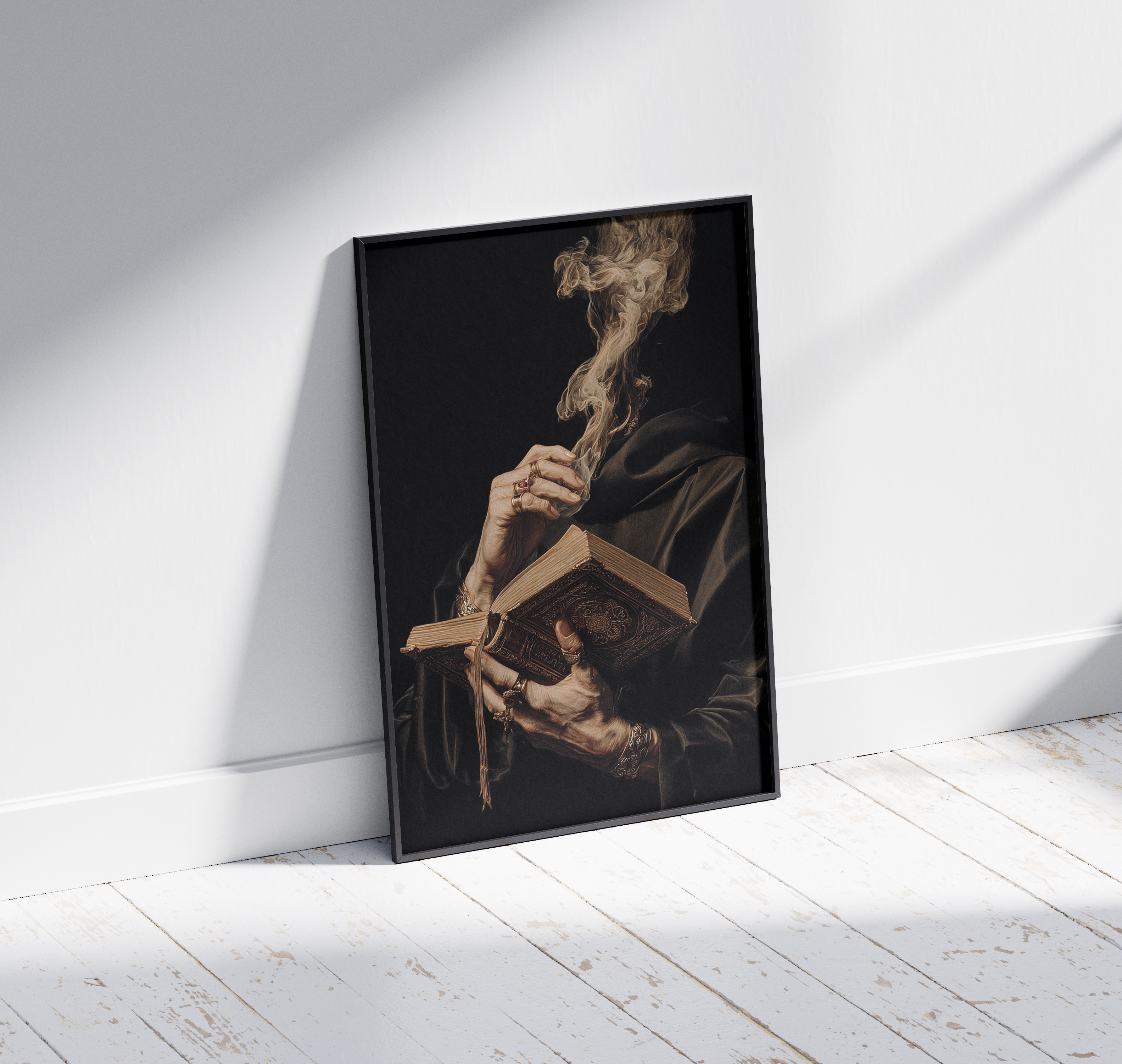 Wooden Framed Print: Sapientum Folium
