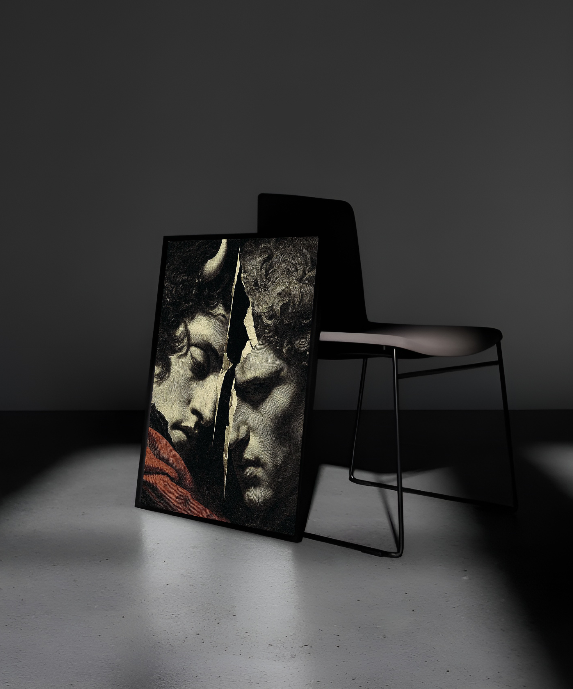 Wooden Framed Print: Gemina Facies