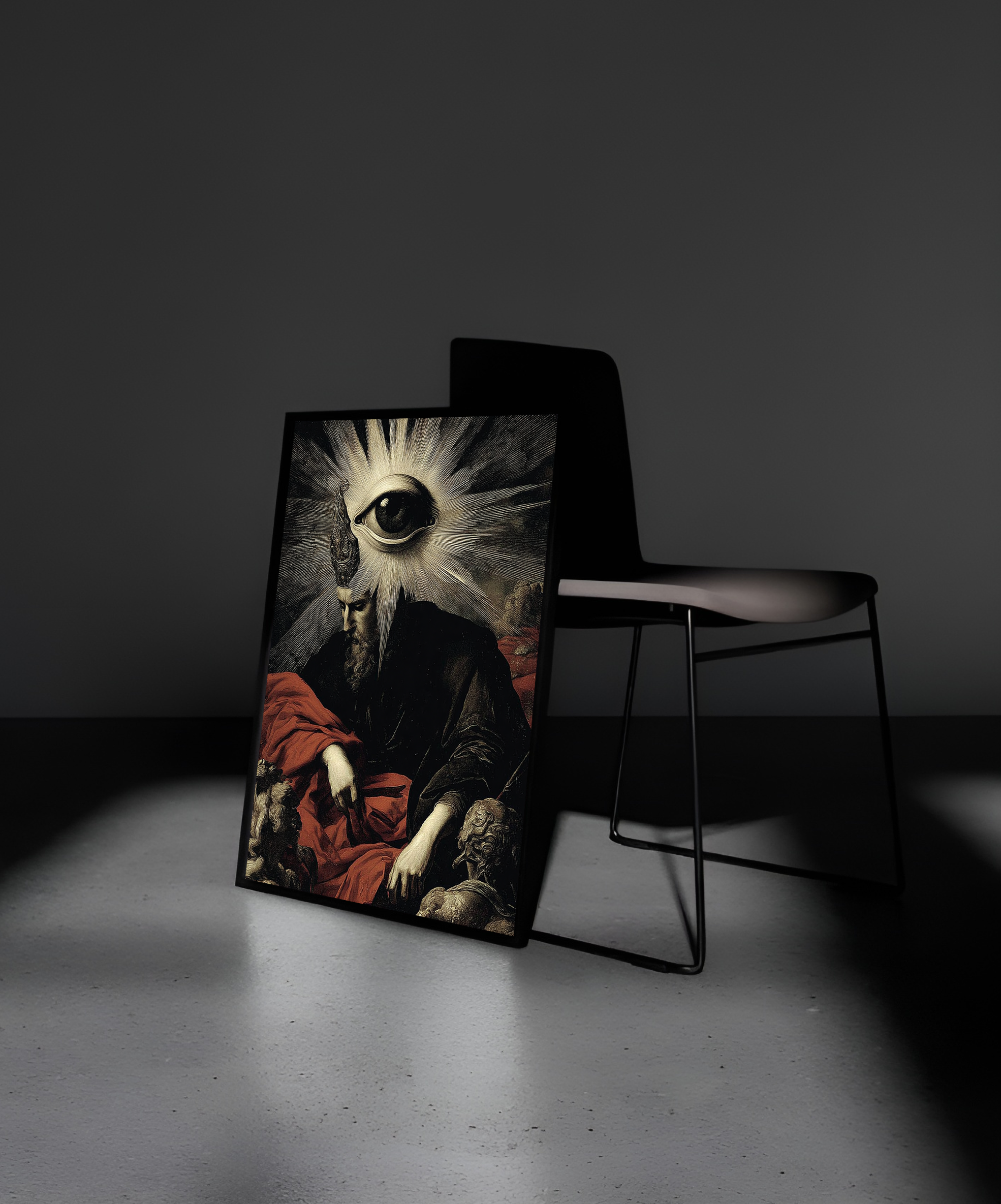 Wooden Framed Print: Oculus Omnividens