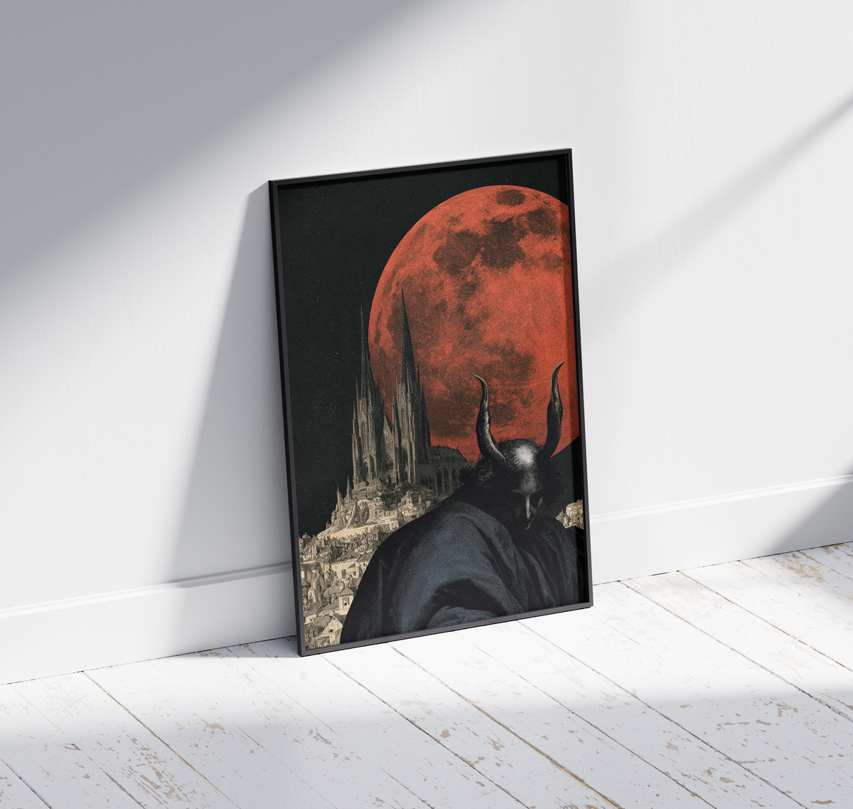 Wooden Framed Print: Luna Maligna