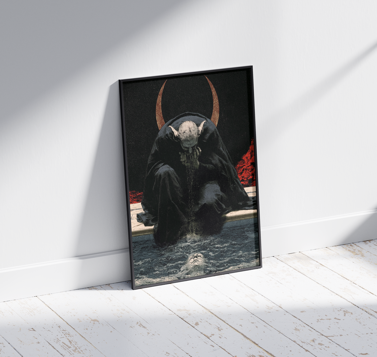 Wooden Framed Print: Solitudo Abyssalis