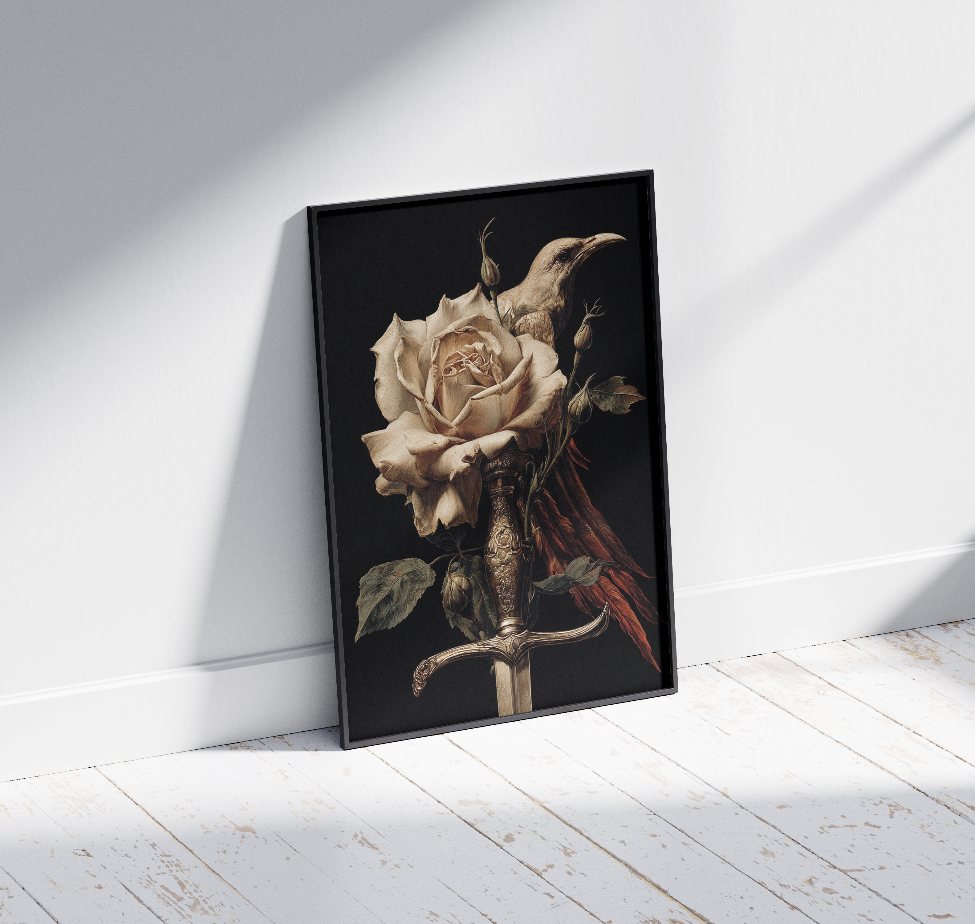 Wooden Framed Print: Fortitudo et Flores