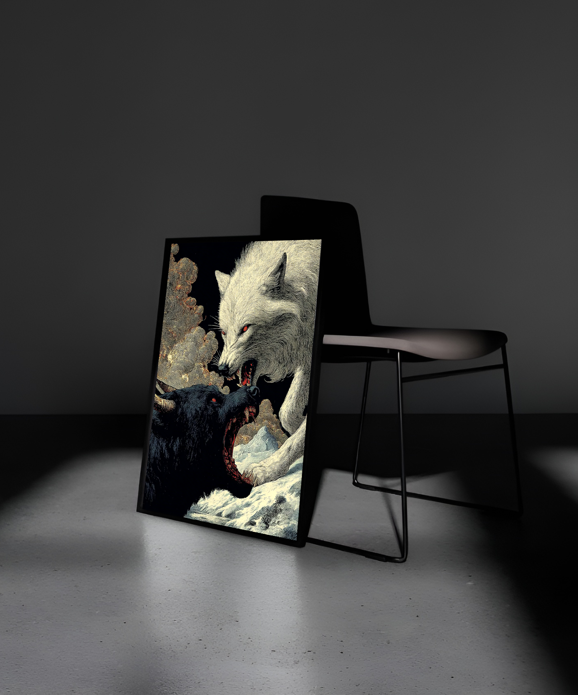 Wooden Framed Print: Sigilum Chaos