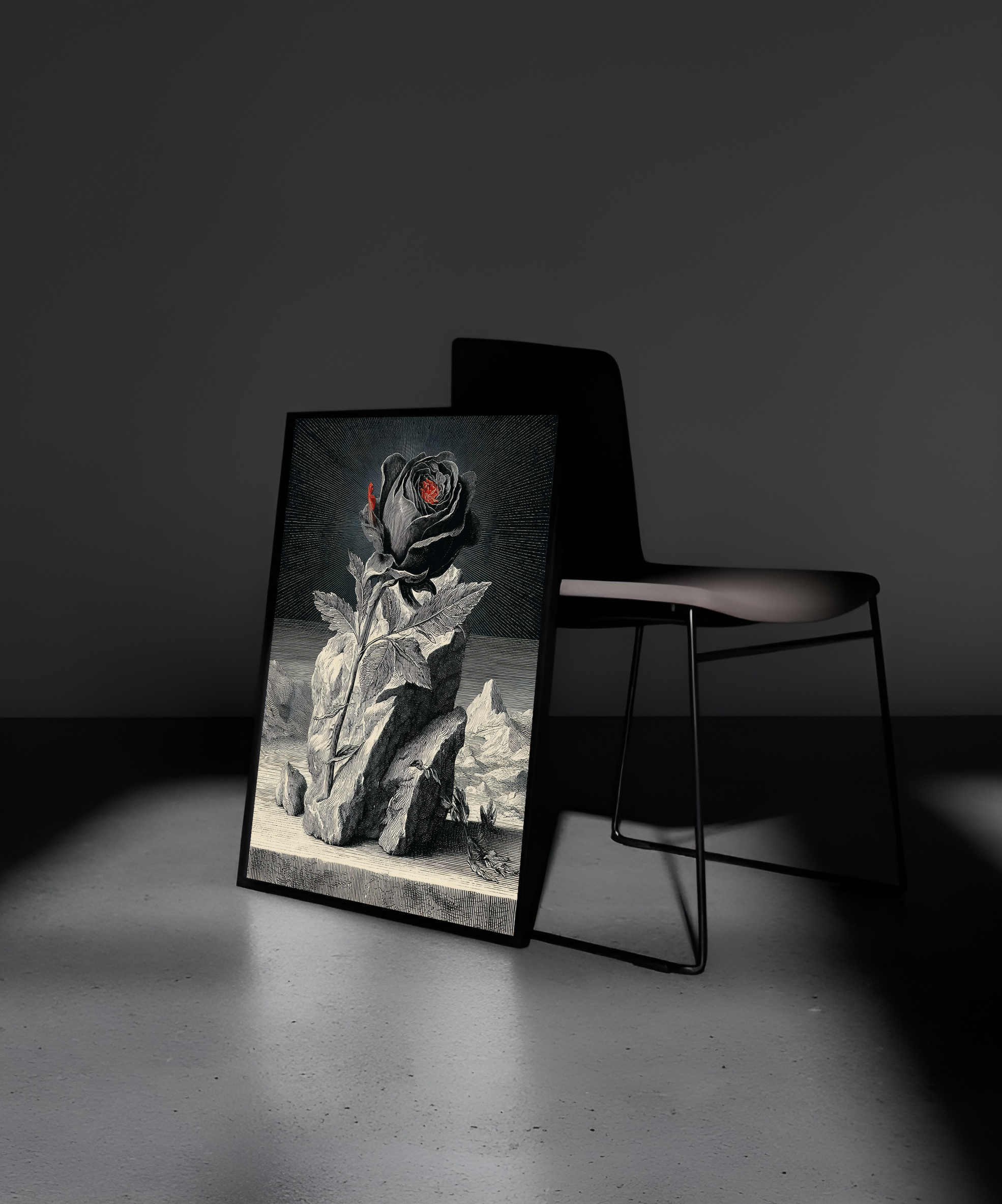 Wooden Framed Print: Rosa Sacra