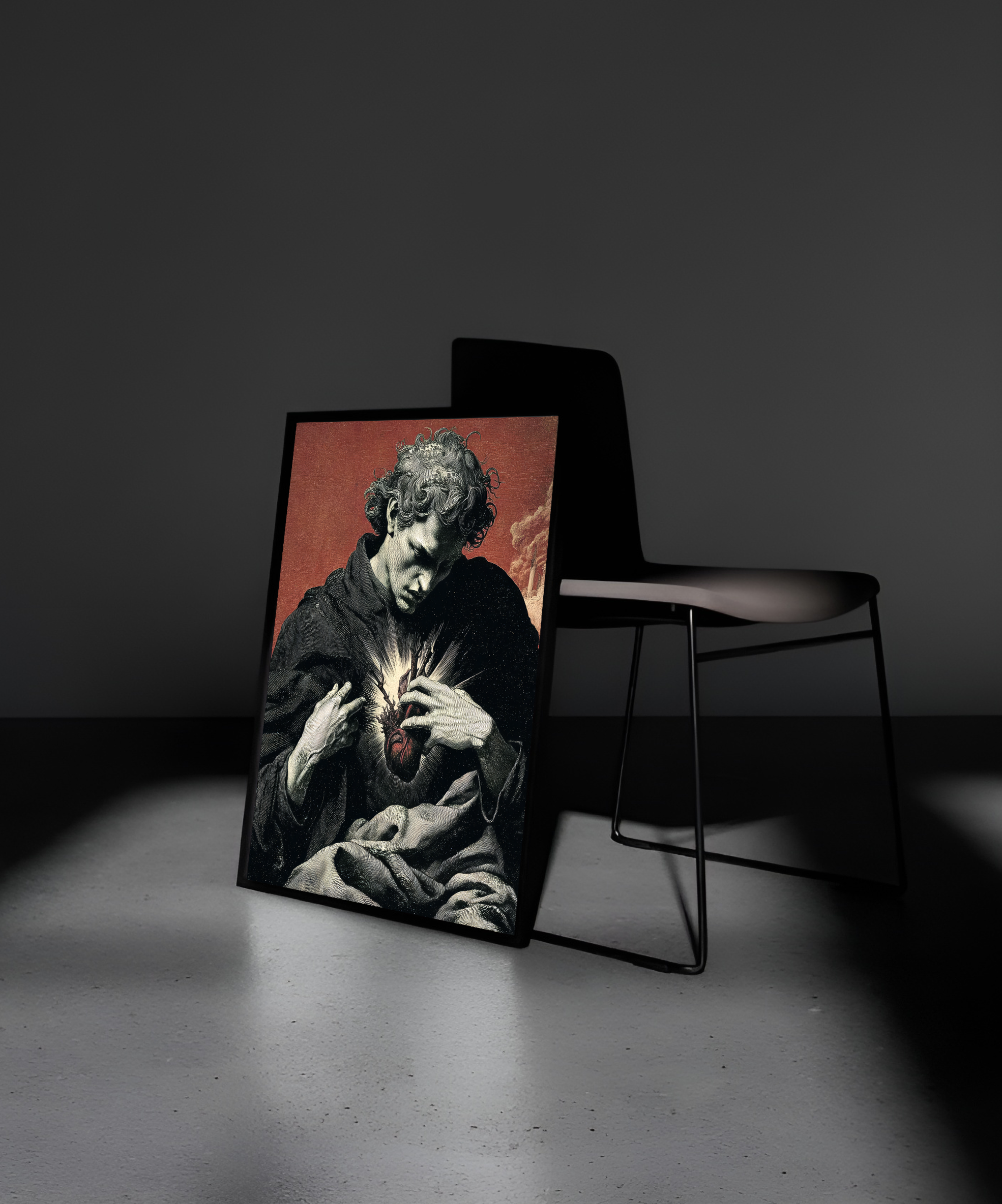 Wooden Framed Print: Cor Sacrum